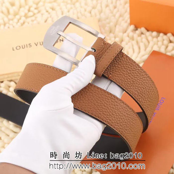 路易威登LV logo金屬環 Taurillon 男士皮帶 LHG1443